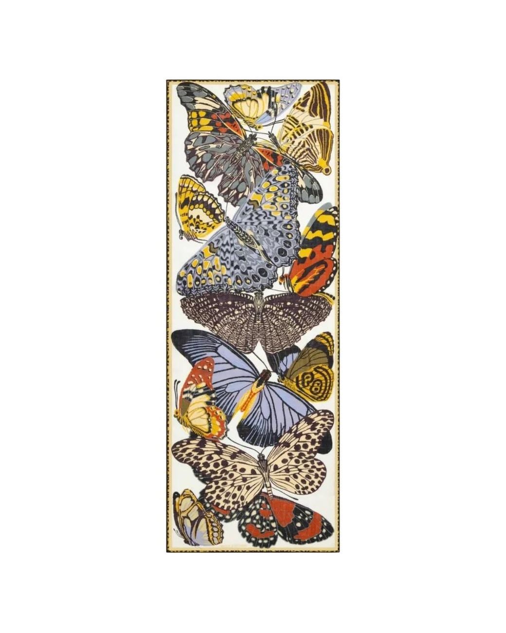 Inoui Edition White Papillons Butterfly-Print Scarf