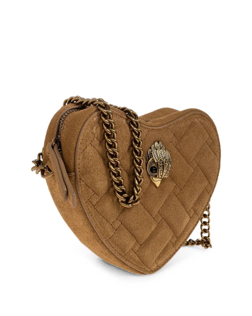 Kurt Geiger Brown Kensington Heart Woven Mini Bag