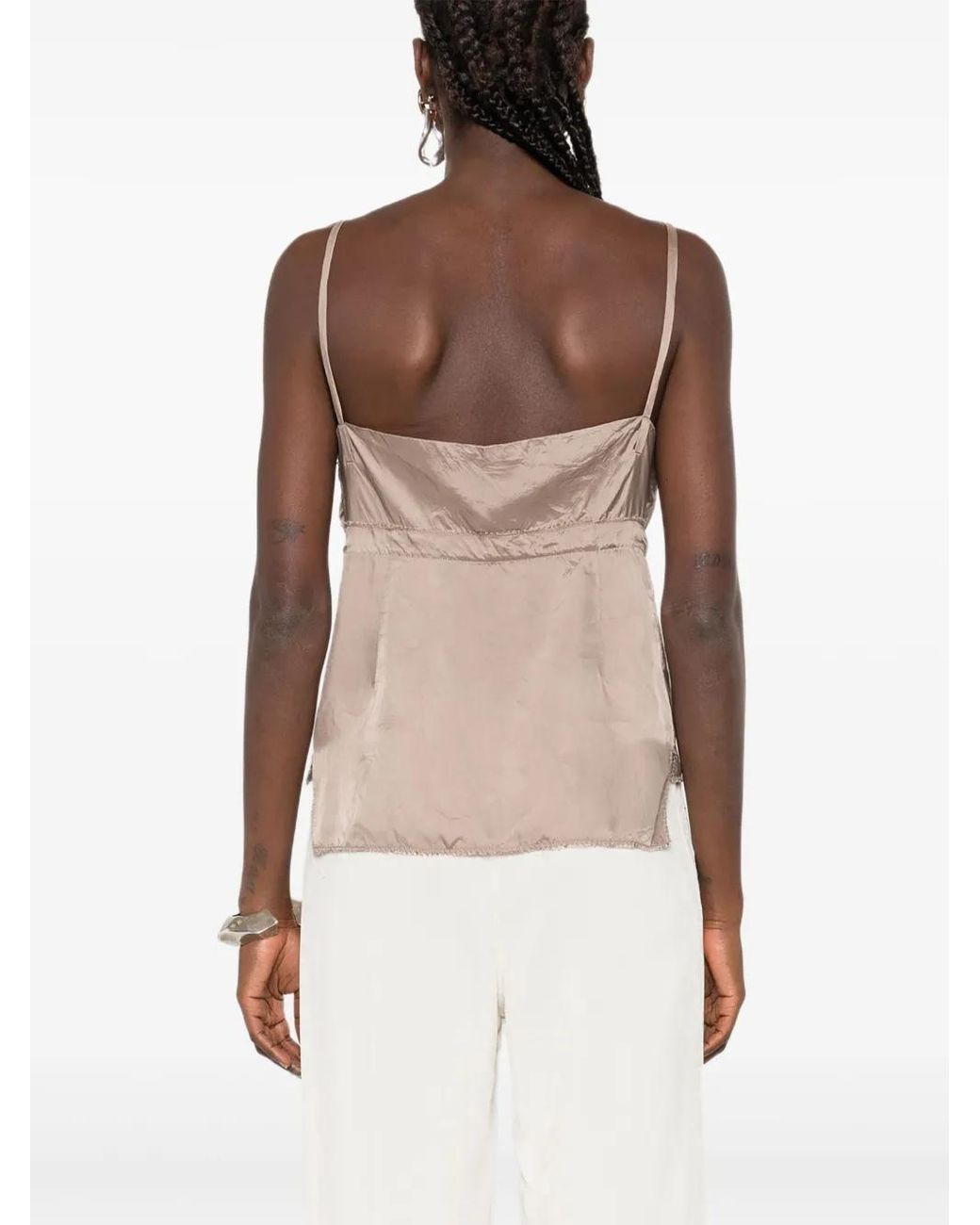 FEDERICO CINA Gray V-Neck Top
