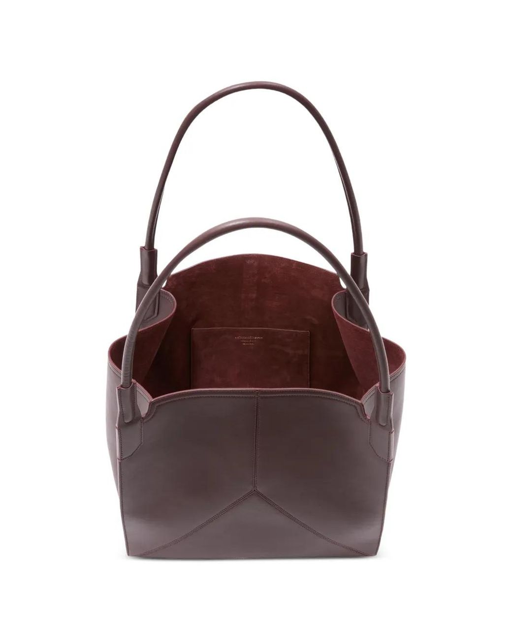 Victoria Beckham Black Victoria Geometric-Stitched Leather Tote Bag