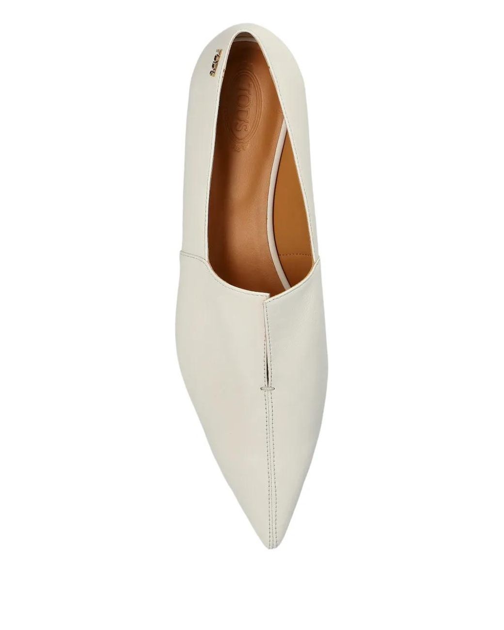 Tod's White Pointed-Toe Pumps
