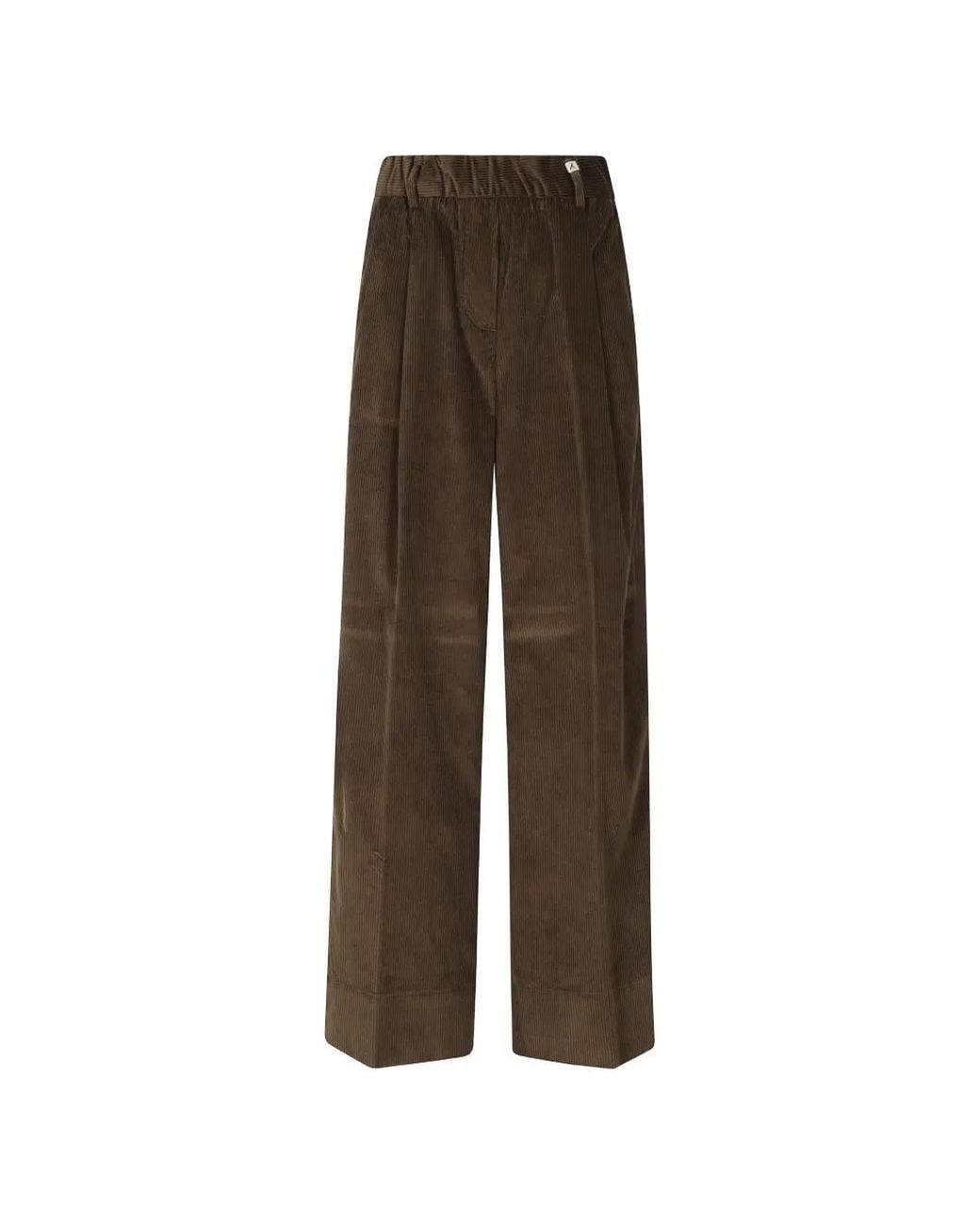 Myths Brown Corduroy Wide-Leg Trousers