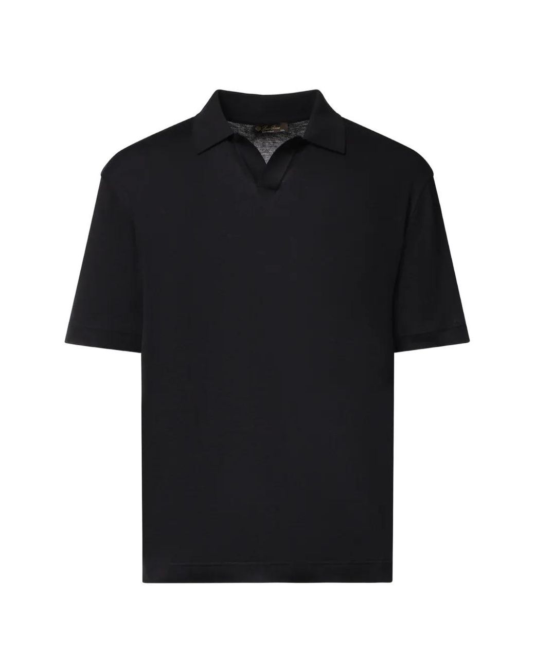 Loro Piana Black Mazzorbo Polo Shirt for men