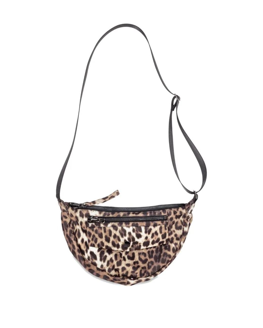 P.A.R.O.S.H. White Leopard-Print Zip Shoulder Bag