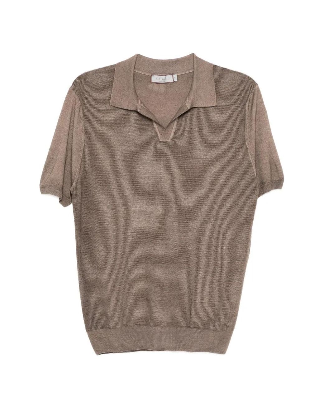 Canali Gray Knitted Top for men
