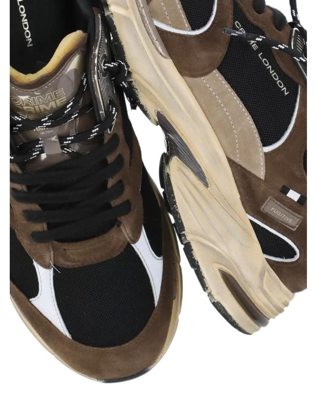 Crime London Brown Baskets Fugitive À Empiècements for men