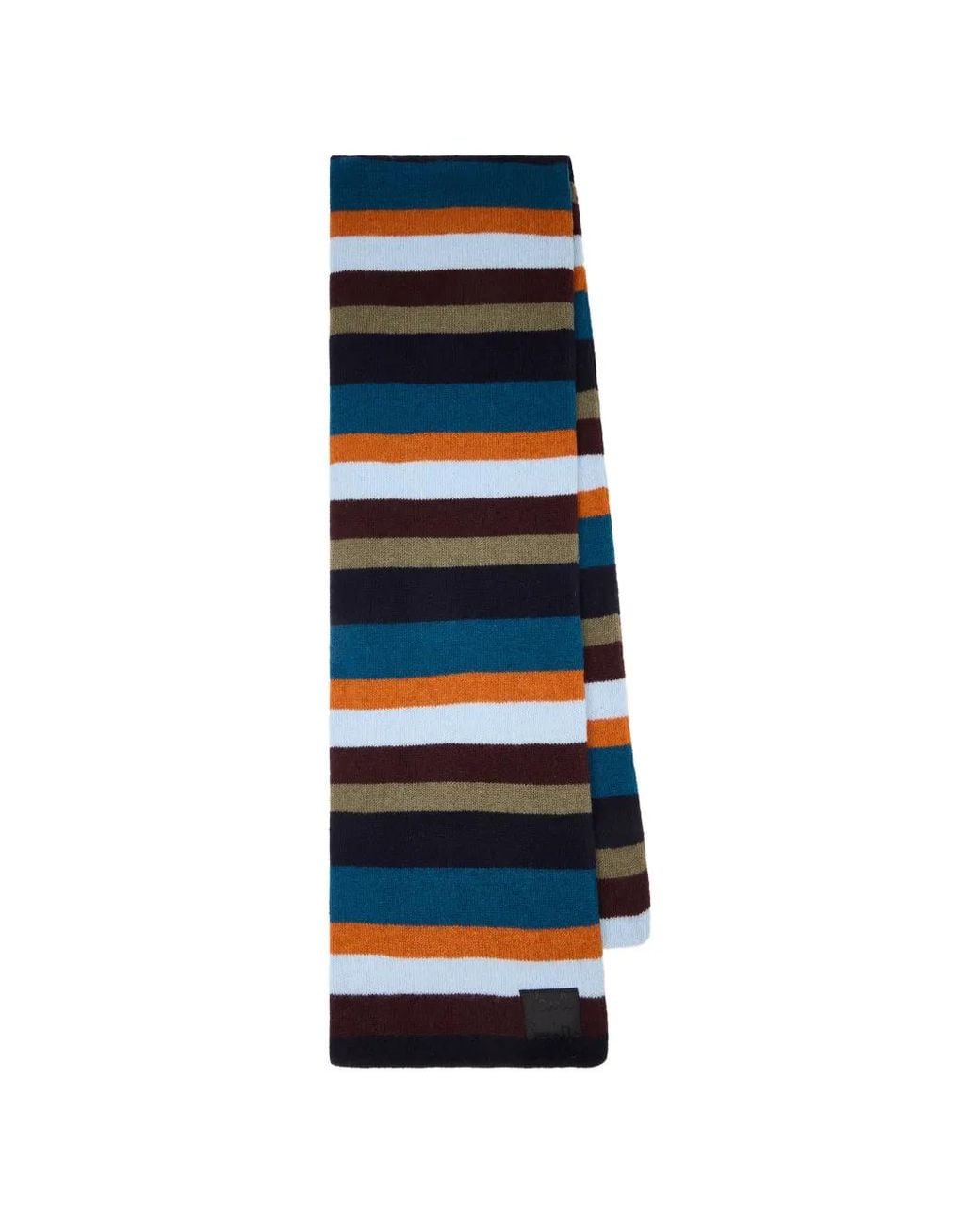 Paul Smith Blue Stripe Lambswool Scarf for men