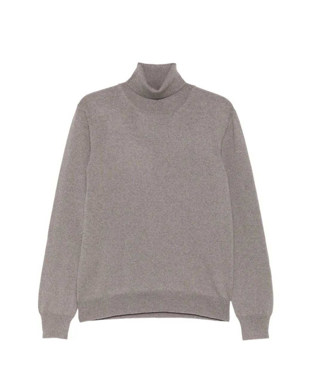hindustrie Gray Roll-Neck Wool Sweater for men
