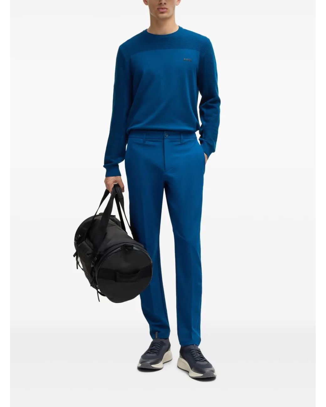 Boss Blue Ttnm Evo Trainers With Knitted Uppers And Suede Trims for men