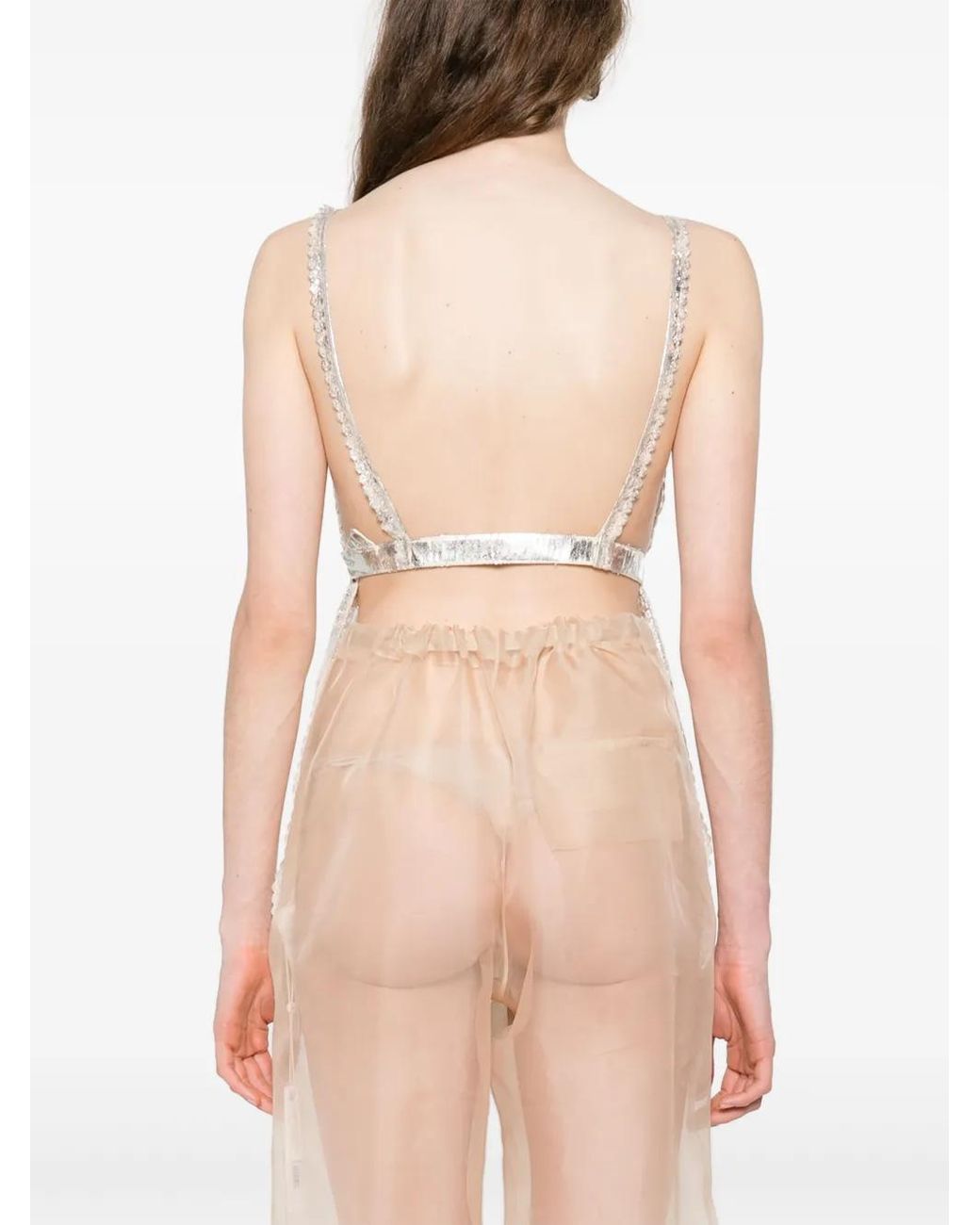 Rabanne White Metallic-finish Top