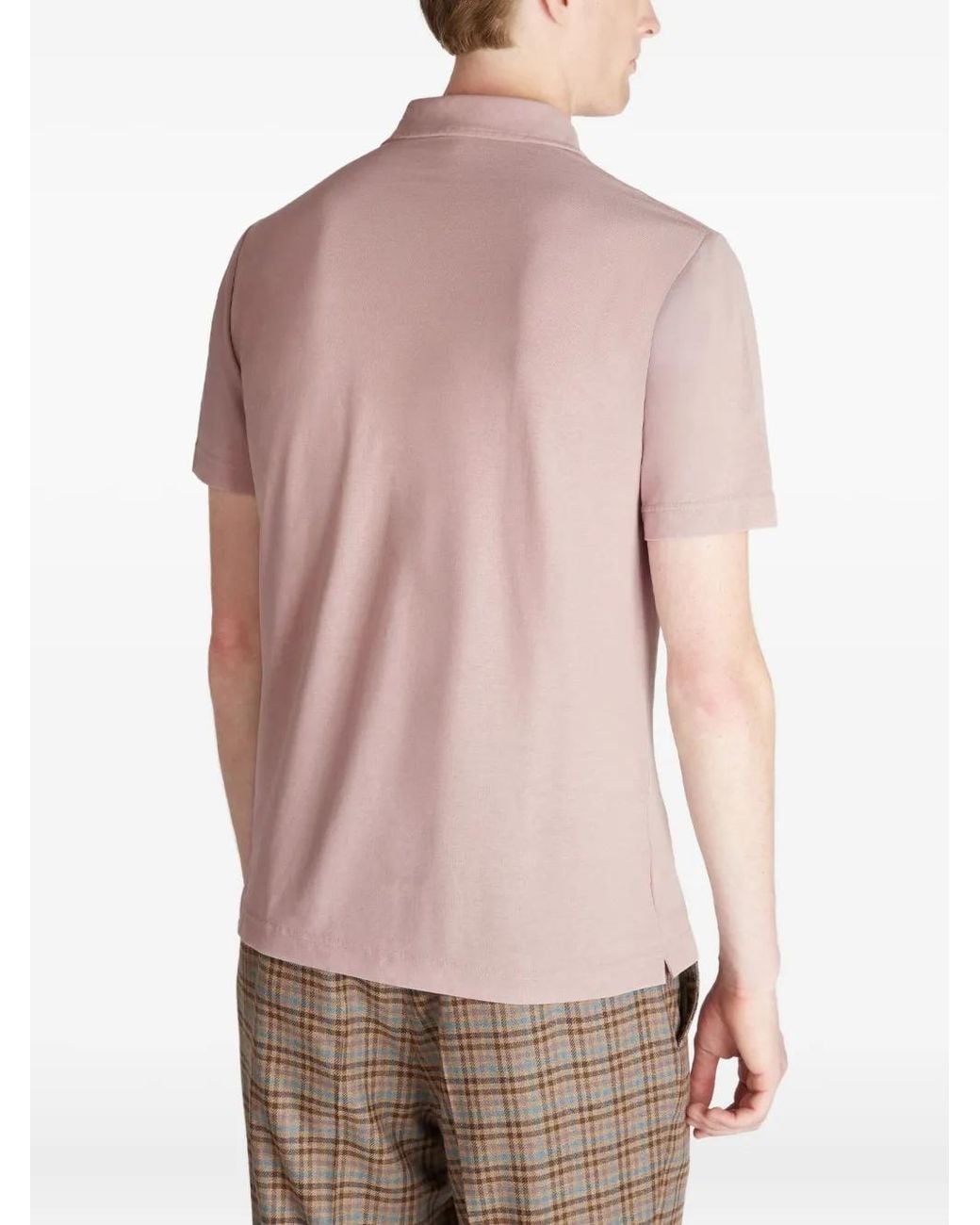 Slowear Pink Cotton Polo Shirt for men
