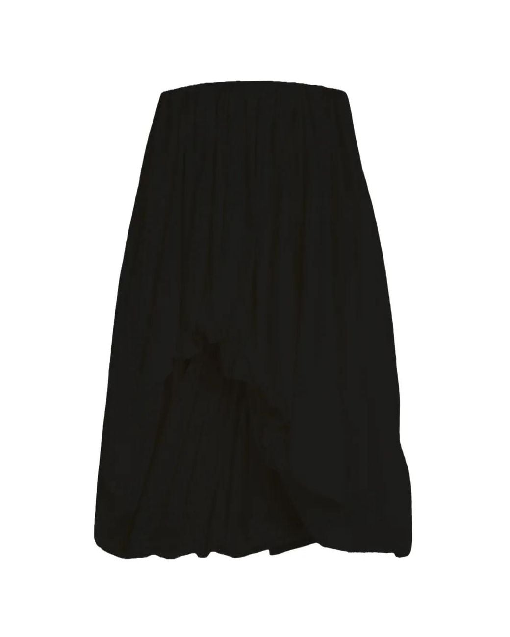 Jil Sander Black Strapless Bubble-Hem Asynnetric Dress