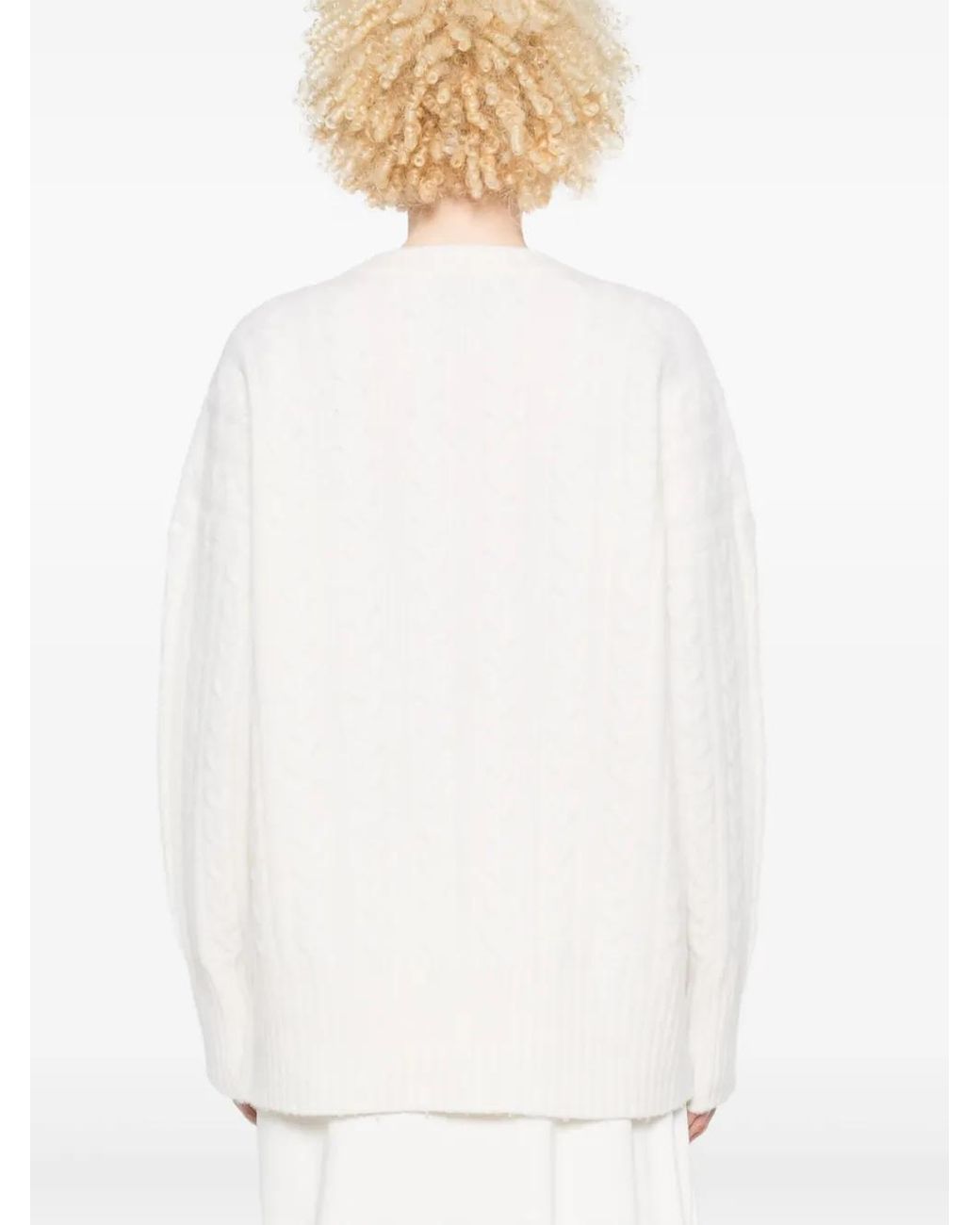 Rohe White Cable-Knit Sweater