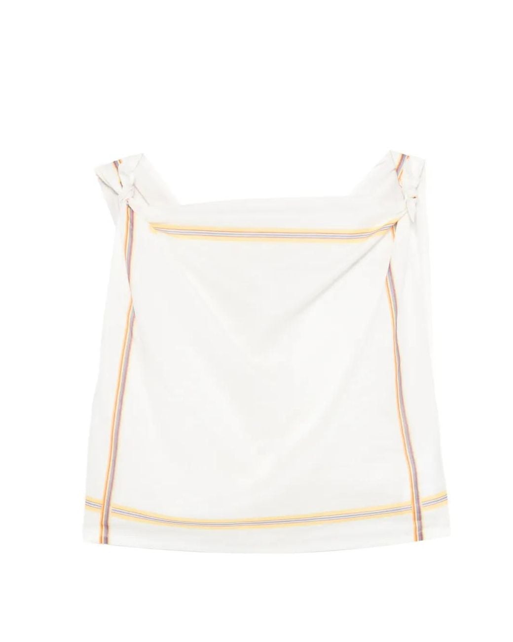 Maje White Patterned Backless Crop Top