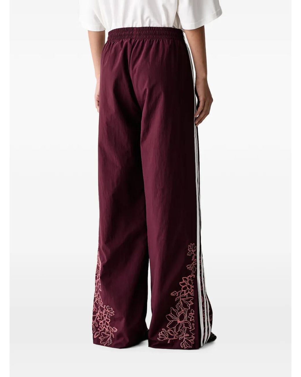 Adidas Red Floral Gfx Firebird Loose Track Pants