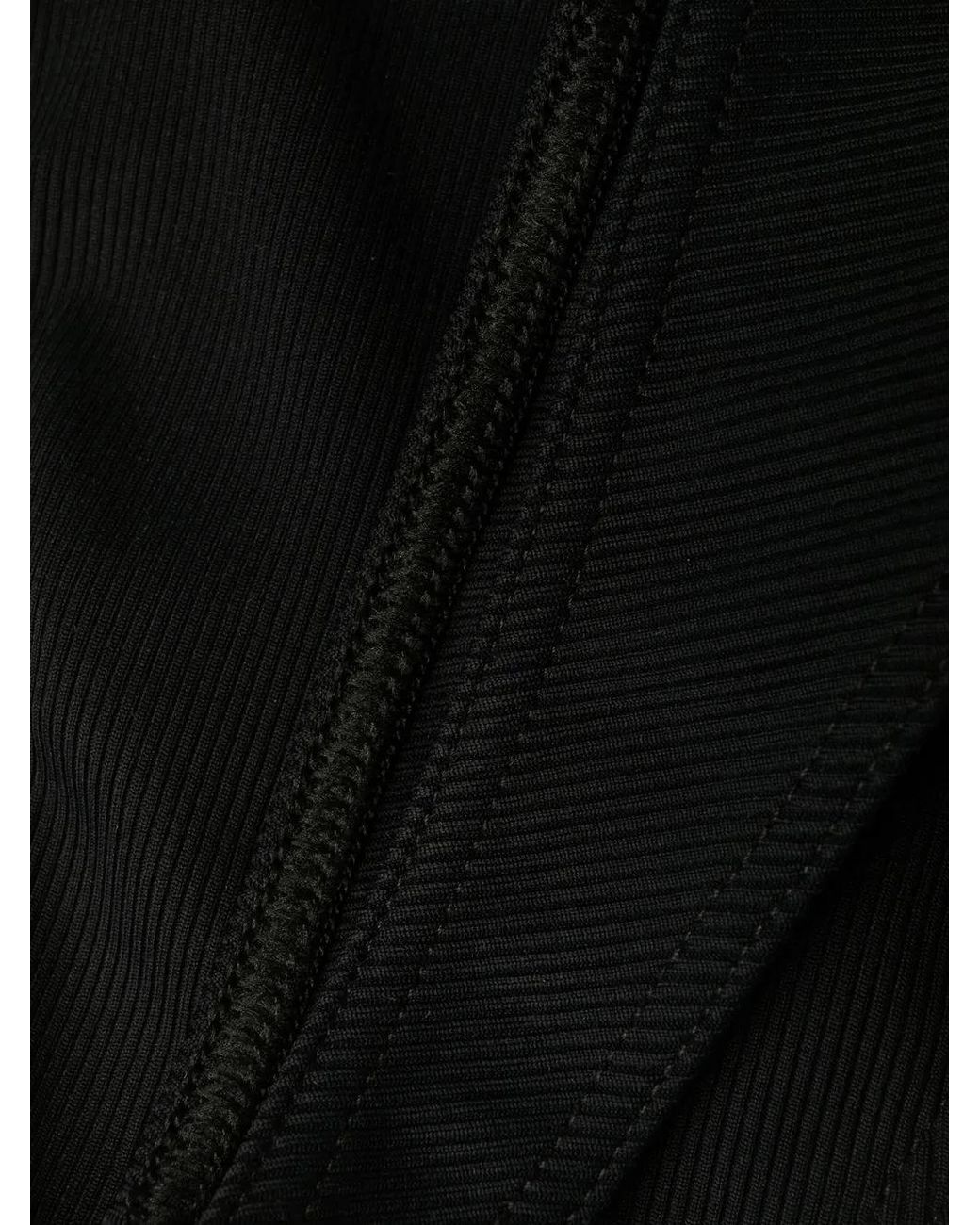Lido Black Ribbed-Knit Bikini