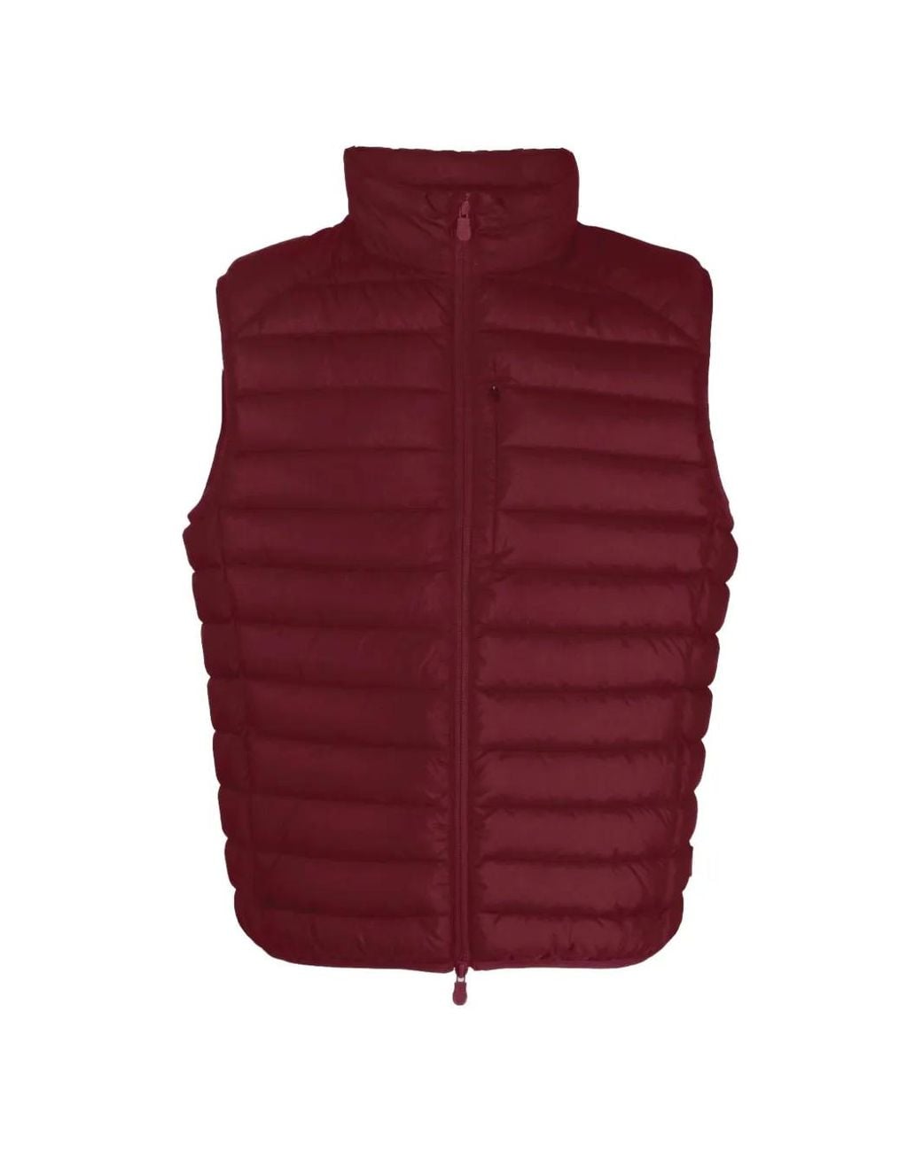 Save The Duck Red Quilted High-Neck Gilet for men