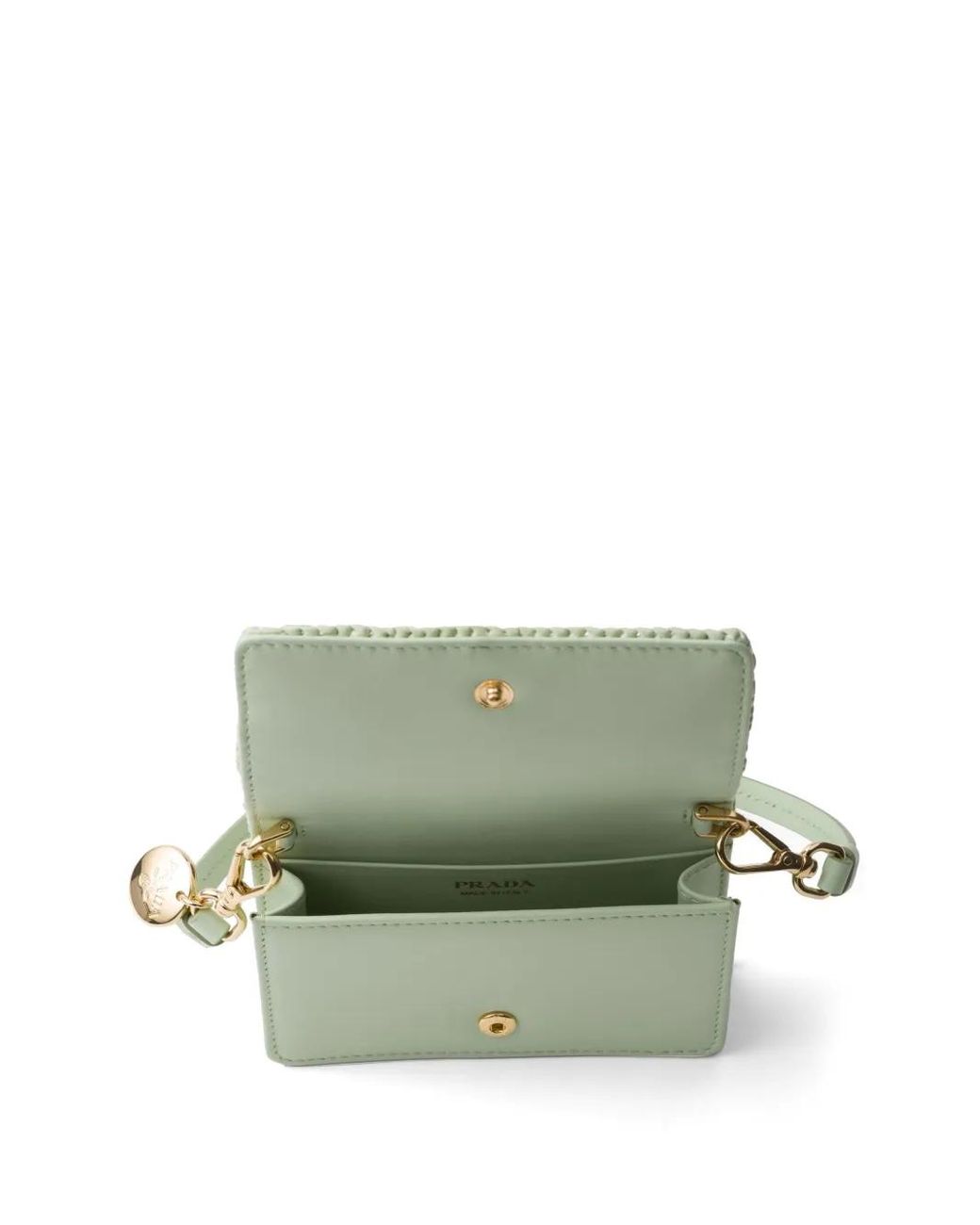 Prada Green Crochet Card Holder