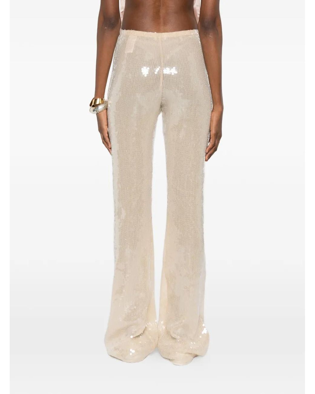 Oseree White Marylin Flared Long Pants