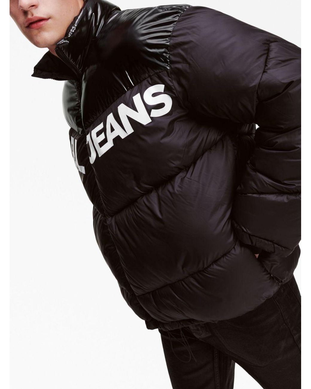 Karl Lagerfeld logo-appliqué panelled jacket - Black