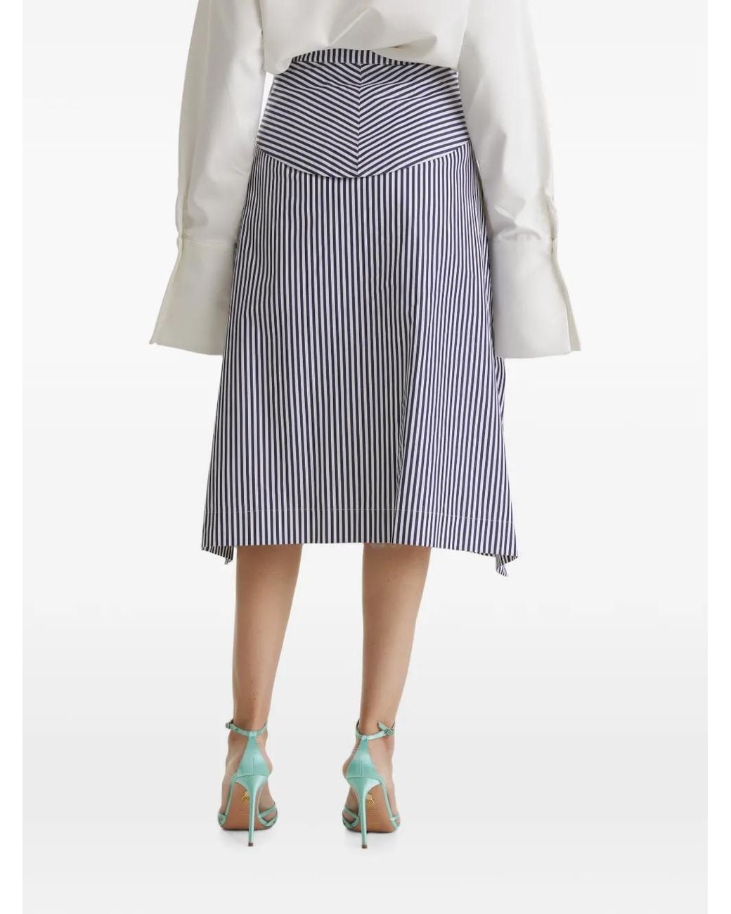 CuAnna Purple Leea Striped Tie-Waist Skirt