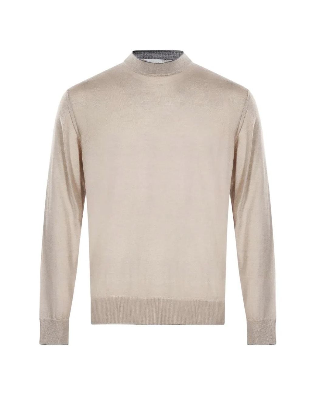 Eleventy White Mock-Neck Sweater for men