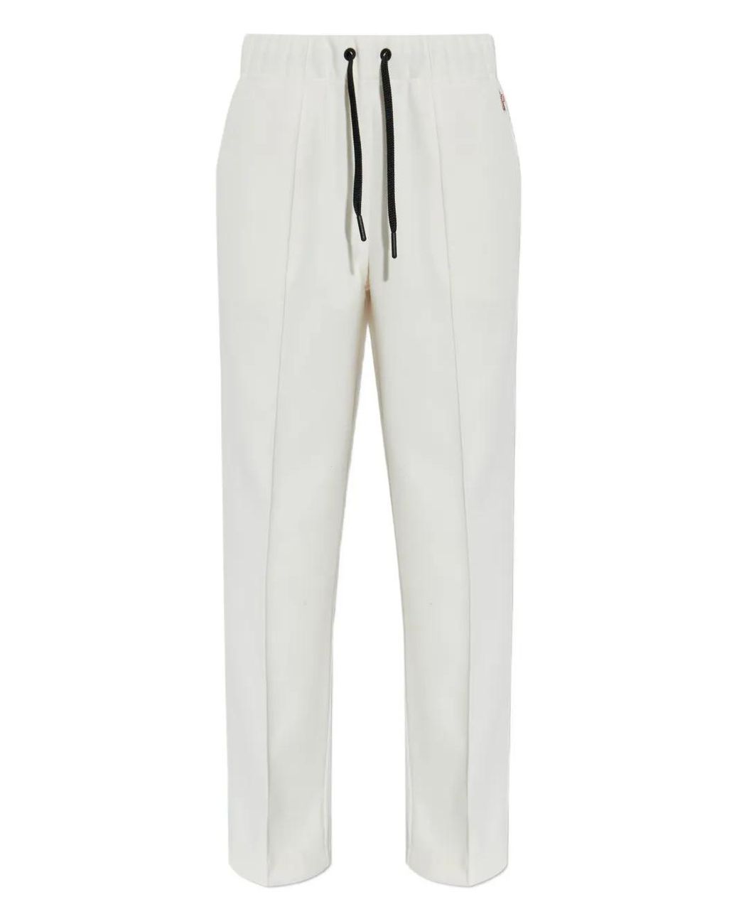 Moncler White Drawstring Logo Track Pants