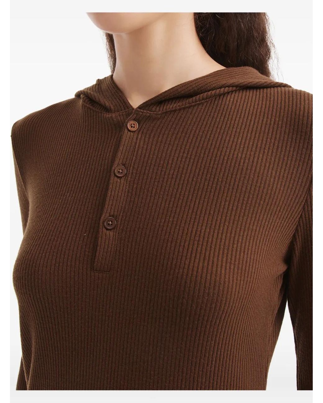 B+ AB Brown Buttoned Hoodie