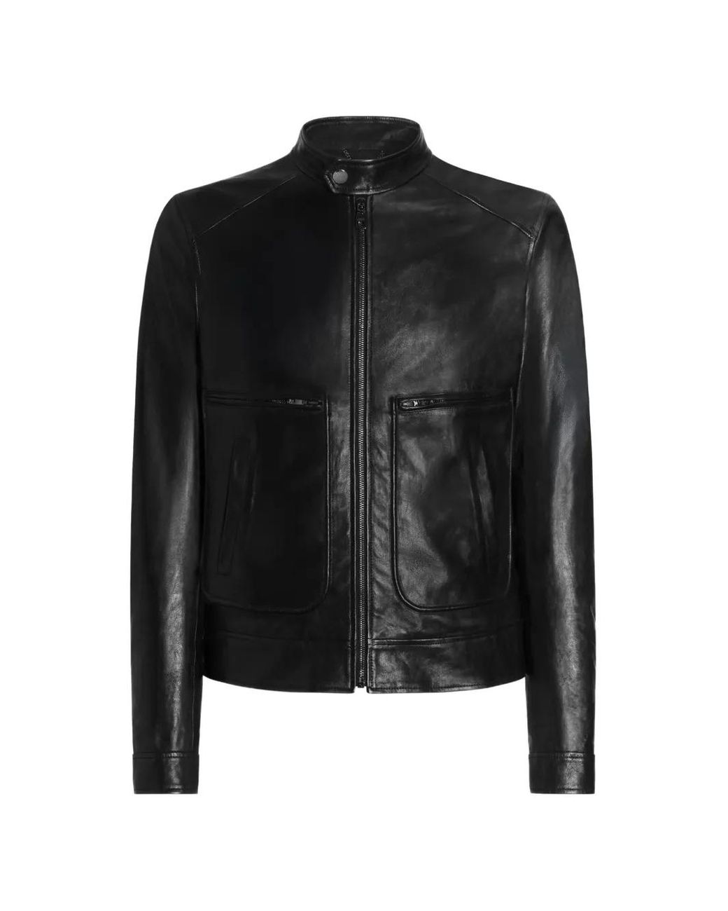 Dolce & Gabbana Black Nappa Leather Jacket for men