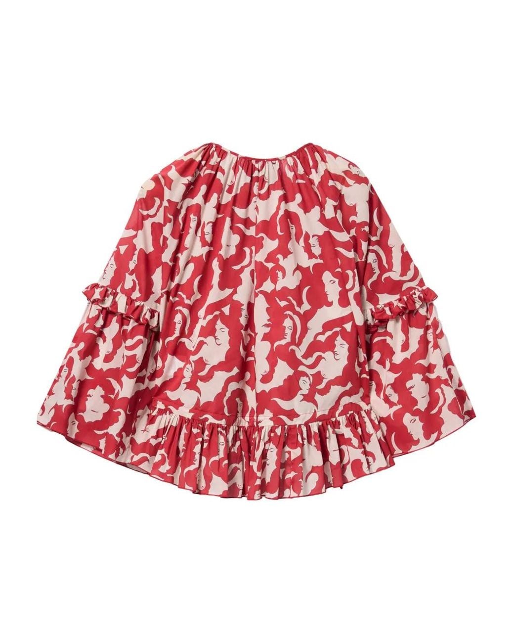 LaDoubleJ Red Boho Blouse