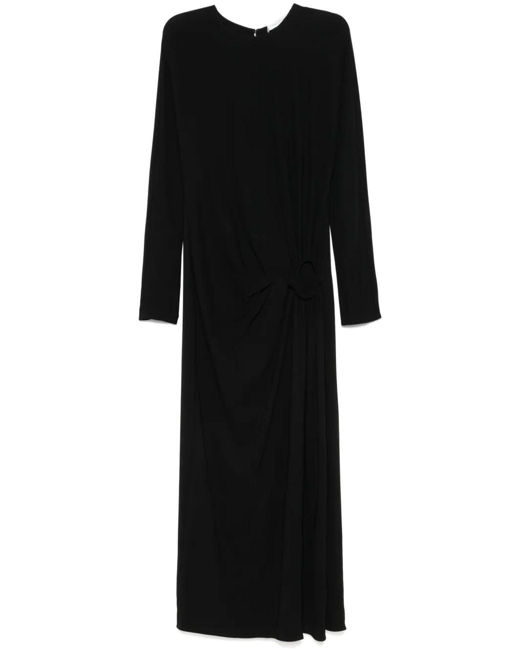 Christopher Esber Black Ruched Twisted Maxi Dress