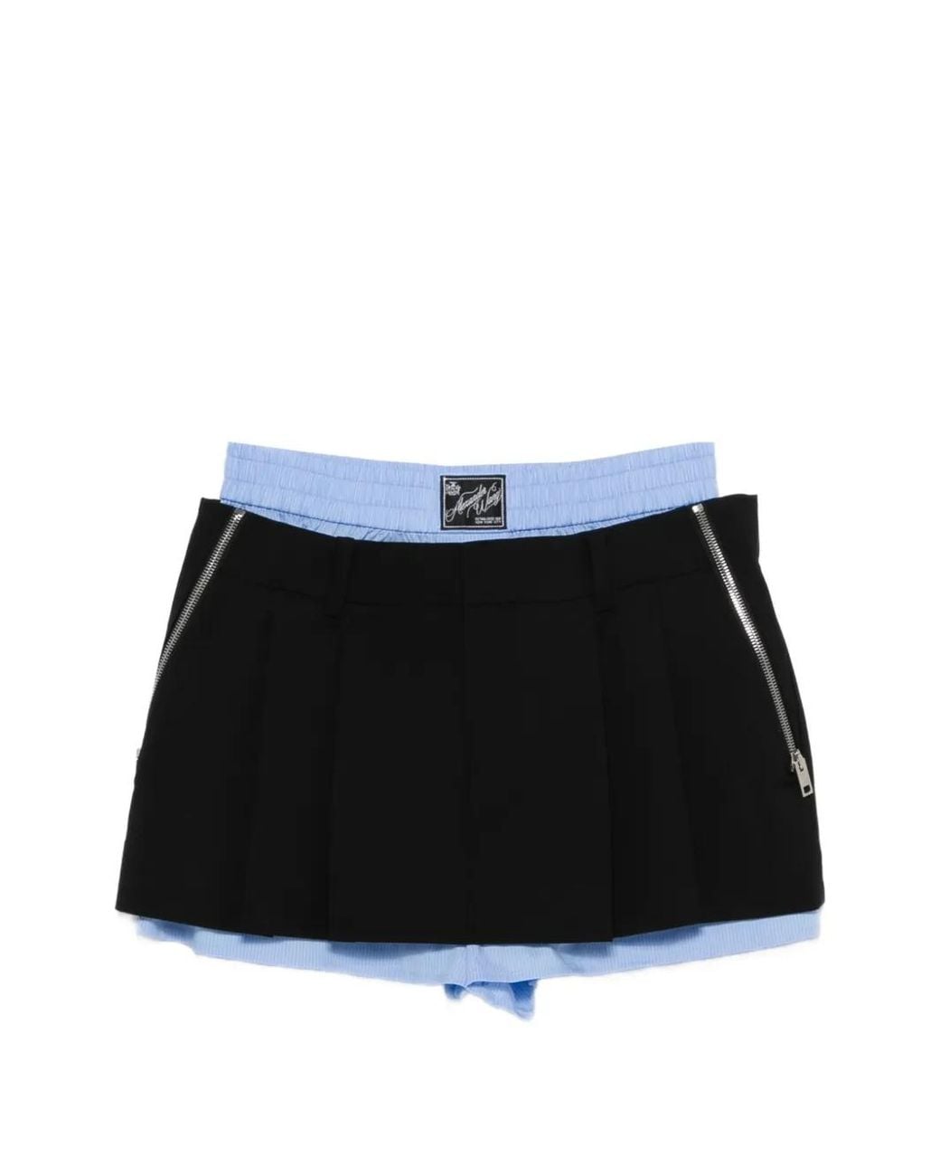 Alexander Wang Black Tropical Wool Skorts