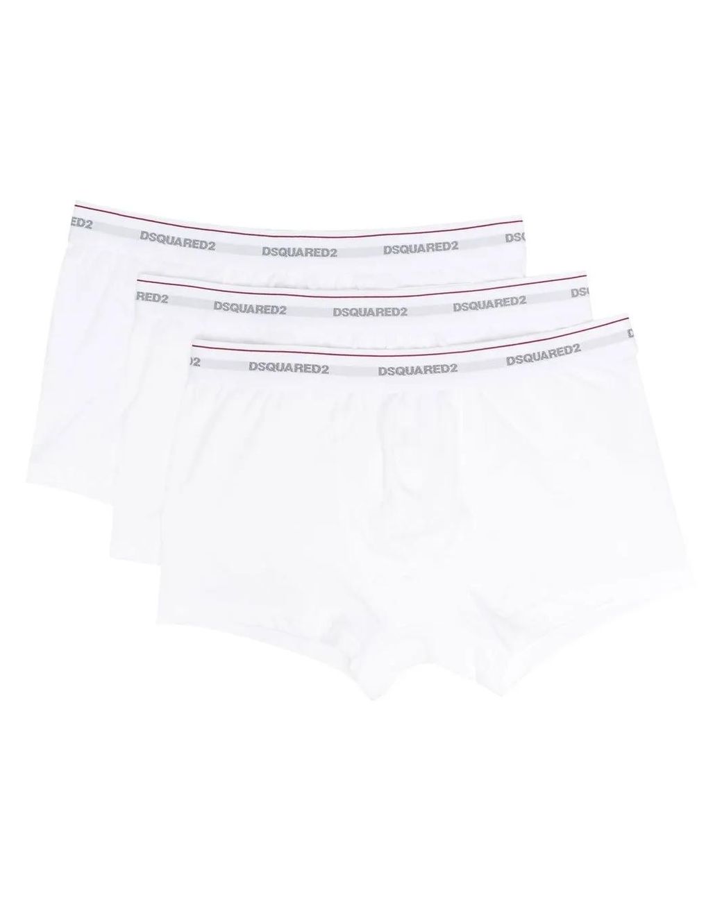 DSquared² Set Van Drie Boxershorts Met Logoband in het White voor heren