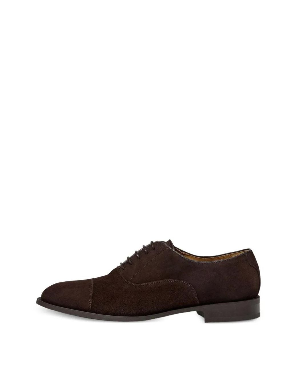 Hackett Brown Suede Toe-Cap Oxford Shoes for men