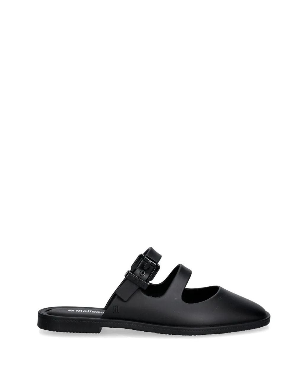 Melissa Black Anastasia Buckle-Fastening Cut-Out Slides