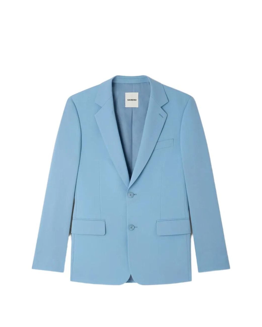 Sandro Blue Wool Suit Jacket for men