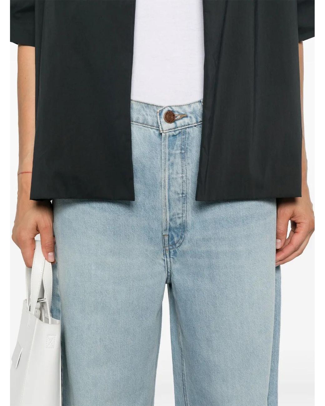 FRAME Blue Le Low Babby Wide Leg Jeans