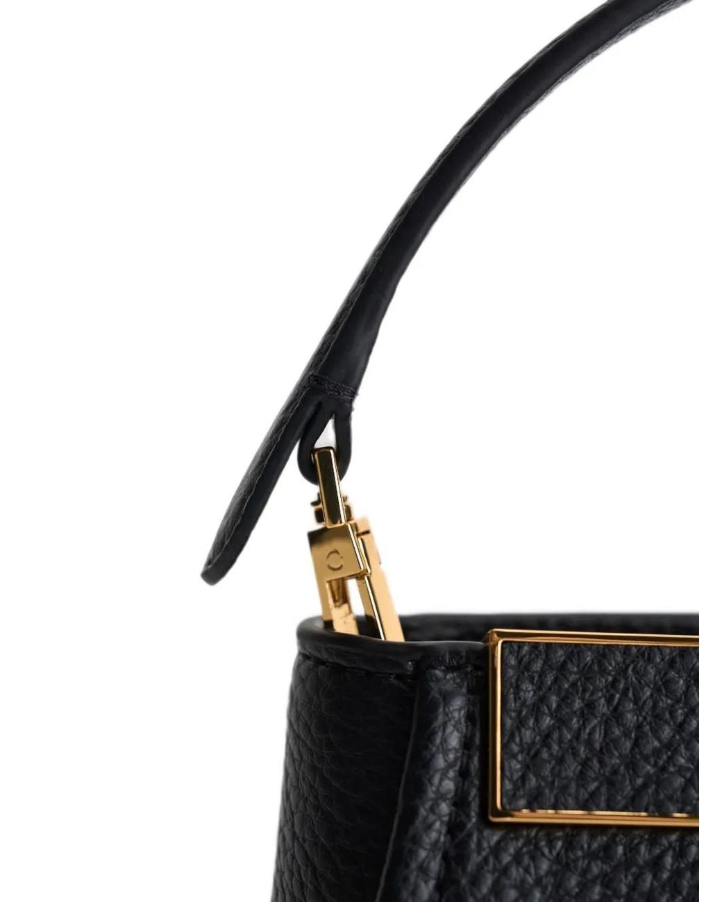 Elisabetta Franchi Black Sac Cabas À Plaque Logo