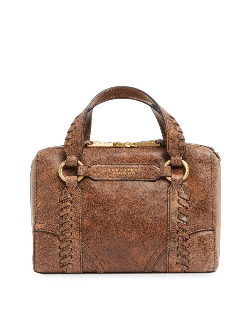 The Bridge Brown Whipstitch-Detail Leather Tote Bag