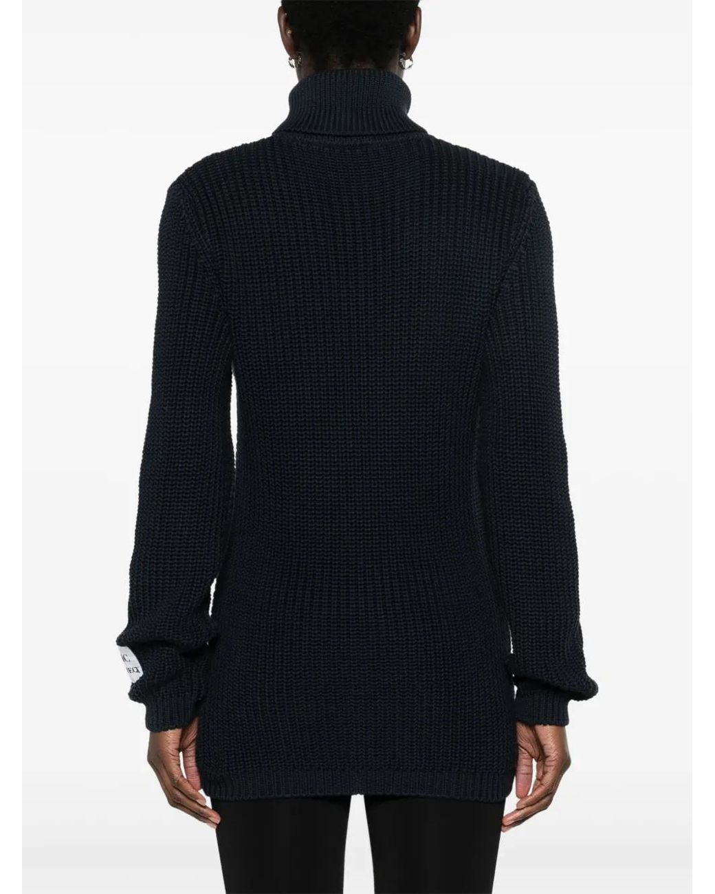 Moschino Black Classic Turtleneck Cotton Jumper