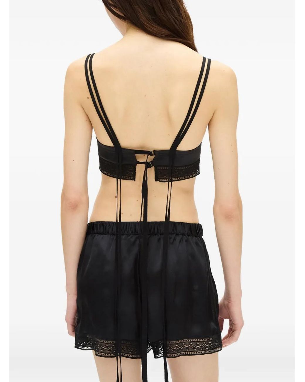 Ann Demeulemeester Black Xaja Lace-Trim Bralette