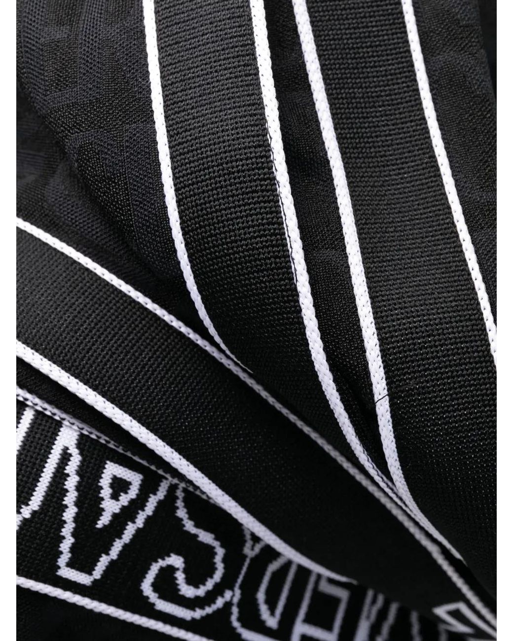 Versace Black Allover Pattern Track Pants for men