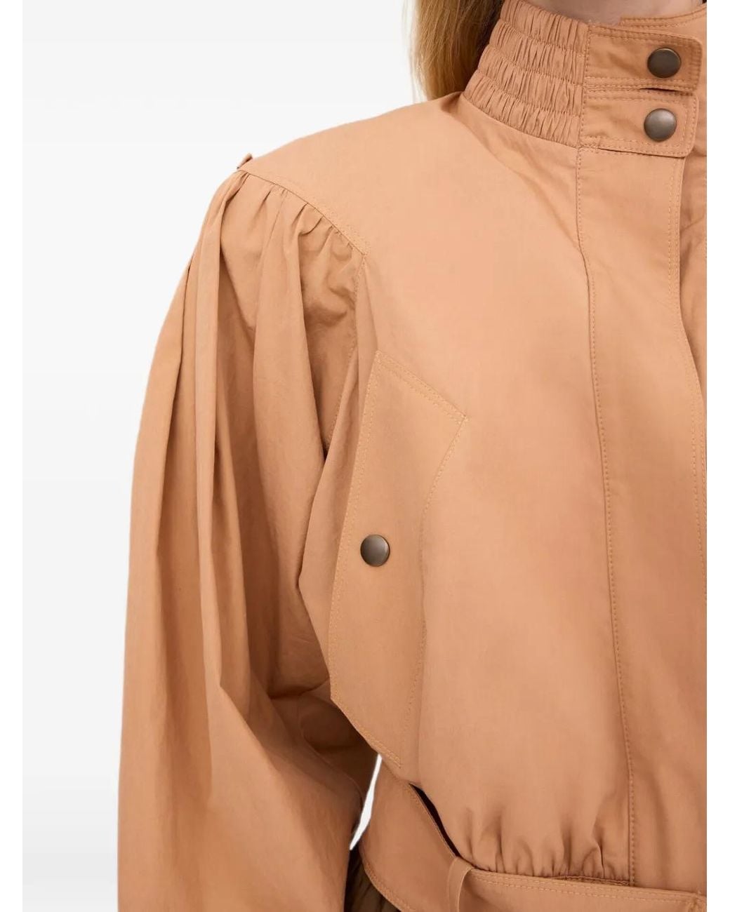 Chloé Popeline Jack Met Ruches in het Brown