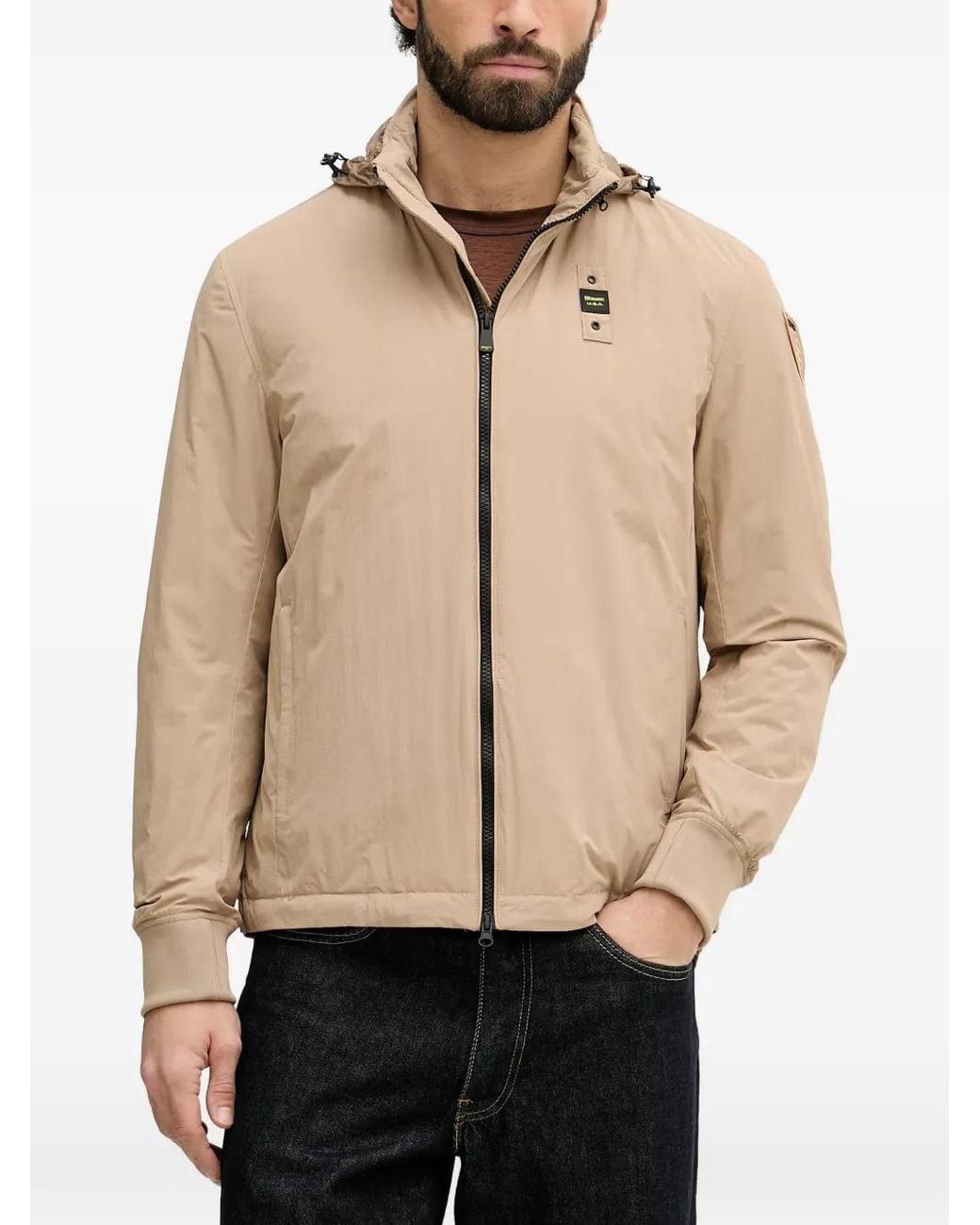 Blauer Natural Dalton Logo-Patch Padded Jacket for men