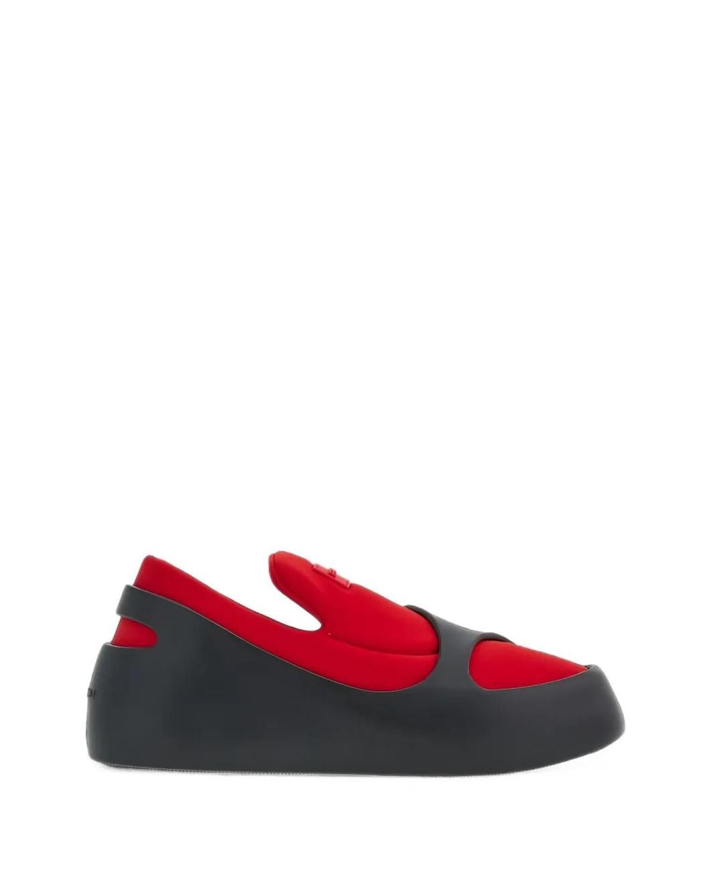 Ferragamo Red Slip-On Rubber Sneakers for men