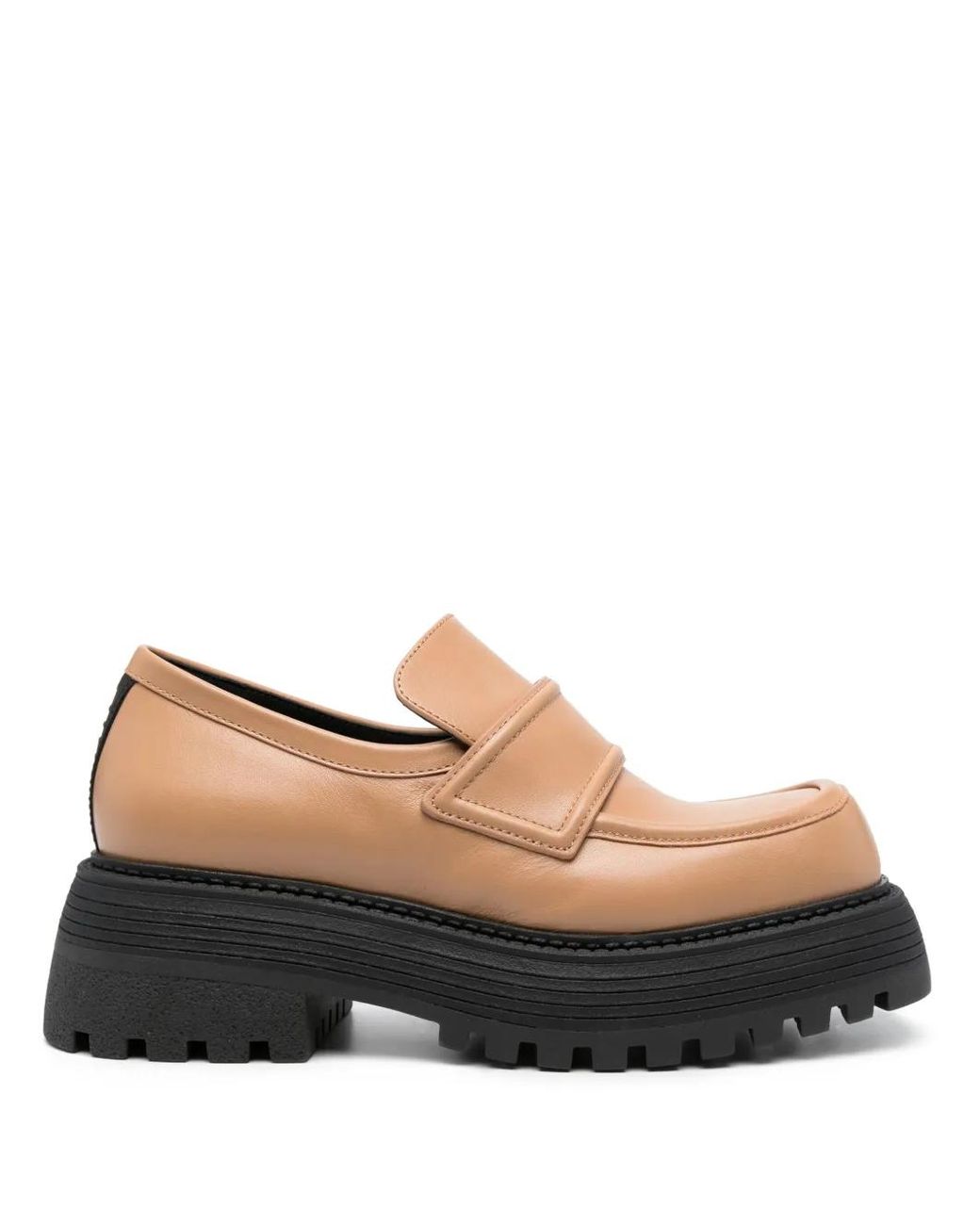 3Juin Black 65Mm Chunky Leather Loafers