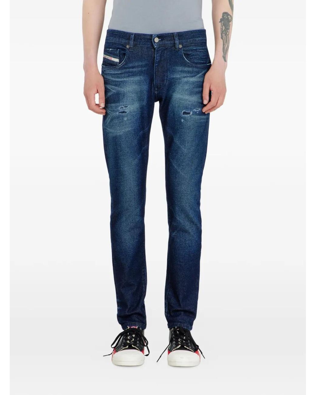 DIESEL Blue Slim Jeans 2019 D-Strukt 0Kbbu Jeans for men