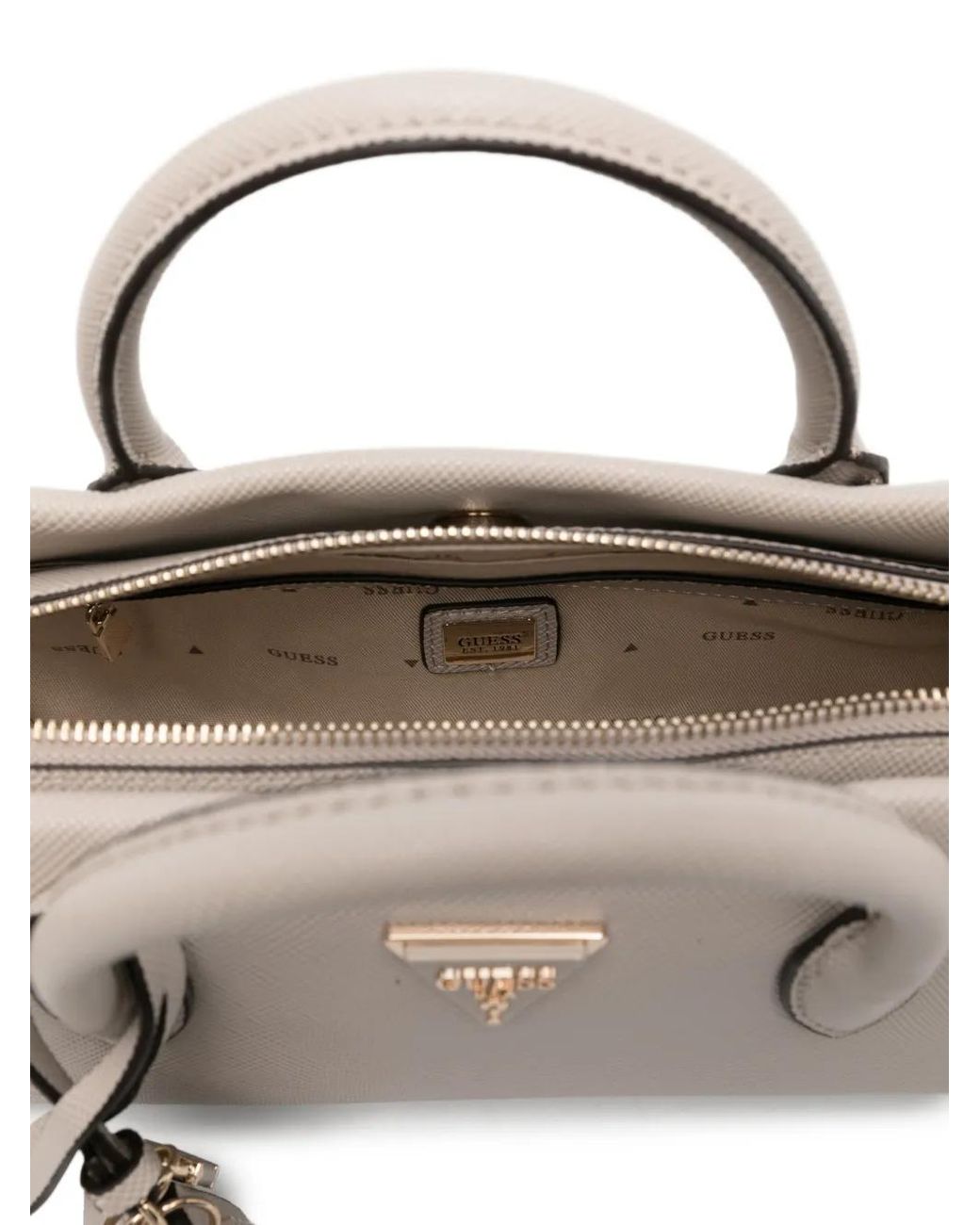Guess Natural Logo-Plaque Tote Bag
