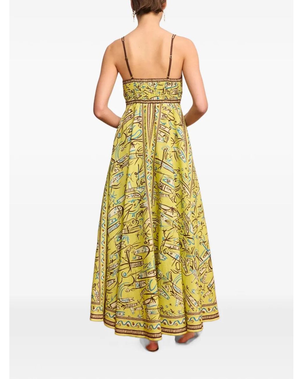 ALÉMAIS Green Fish Sticks Sundress