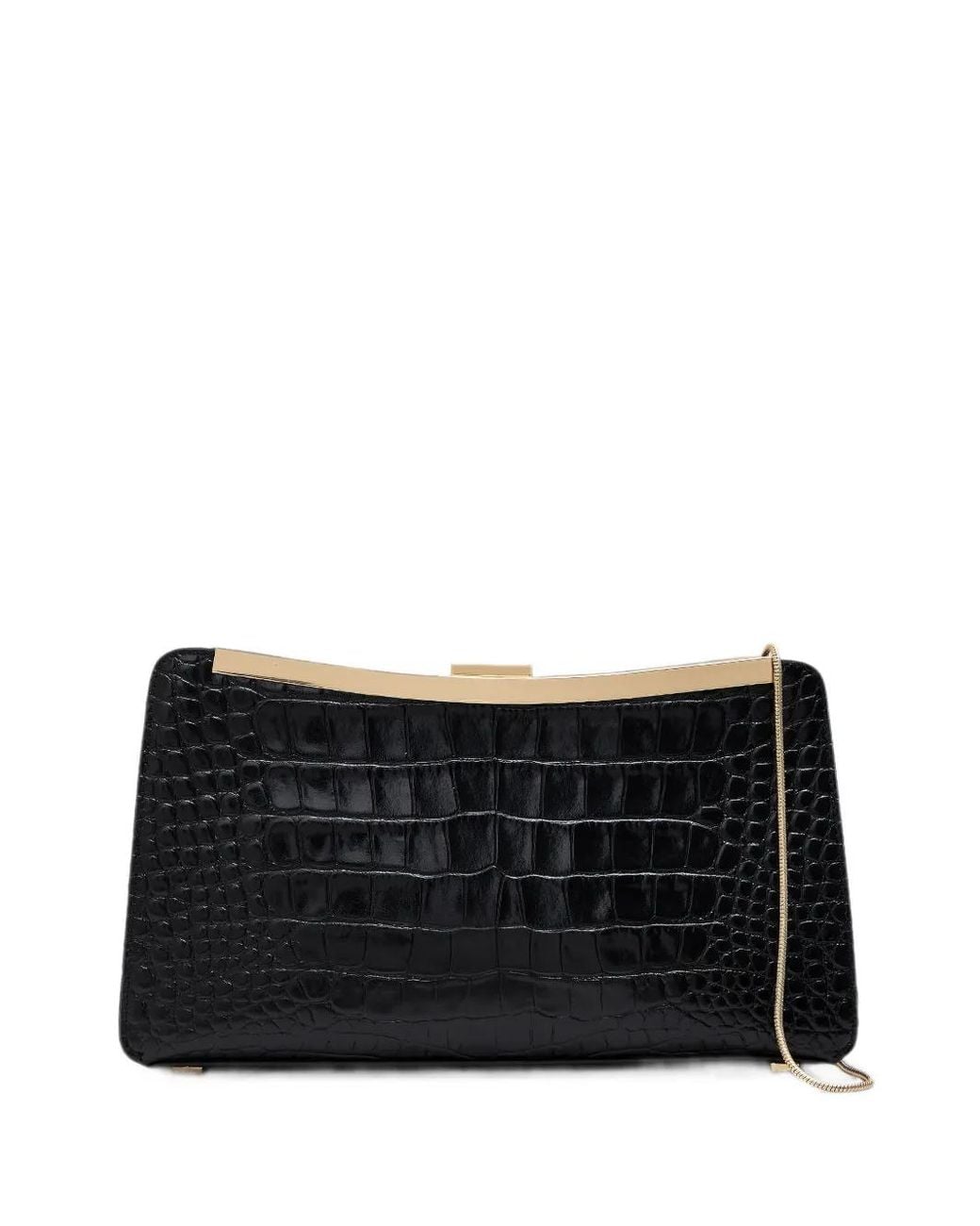 Jonathan Simkhai Black Solange Croc-Effect Shoulder Bag